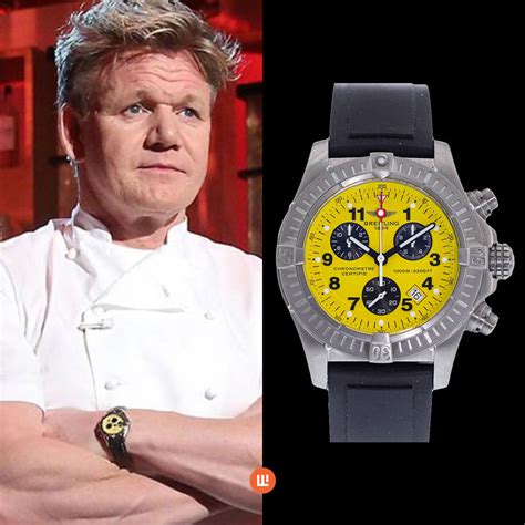 yellow breitling watch gordon ramsay|gordon ramsay wife age.